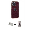 MARSİLYAN™- iPhone 13 Pro Max Kılıf Ufuk Form Prime - Siyah Bilvis Hayalet Cam Ekran Koruyucu + Rainbow Kamera Lens Koruma Cam - BZ