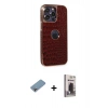 MARSİLYAN™- iPhone 13 Pro Max Kılıf Ufuk Form Prime - Siyah Bilvis Hayalet Cam Ekran Koruyucu + Shine Kamera Lens Koruma Cam - GI