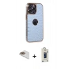 MARSİLYAN™- iPhone 13 Pro Max Kılıf Ufuk Form Prime - Siyah Bilvis Hayalet Cam Ekran Koruyucu + Pers Alüminyum Kamera Lens - GD