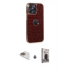 MARSİLYAN™- iPhone 13 Pro Max Kılıf Ufuk Form Prime - Siyah Bilvis Hayalet Cam Ekran Koruyucu + Pers Alüminyum Kamera Lens - GD