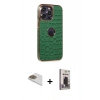 MARSİLYAN™- iPhone 13 Pro Max Kılıf Ufuk Form Prime - Siyah Bilvis Hayalet Cam Ekran Koruyucu + Pers Alüminyum Kamera Lens - GD