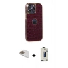 MARSİLYAN™- iPhone 13 Pro Max Kılıf Ufuk Form Prime - Siyah Bilvis Hayalet Cam Ekran Koruyucu + Pers Alüminyum Kamera Lens - GD