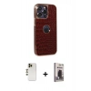 MARSİLYAN™- iPhone 13 Pro Max Kılıf Ufuk Form Prime - Siyah Bilvis Hayalet Cam Ekran Koruyucu + Shine Kamera Lens - GD