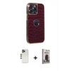 MARSİLYAN™- iPhone 13 Pro Max Kılıf Ufuk Form Prime - Siyah Bilvis Hayalet Cam Ekran Koruyucu + Shine Kamera Lens - GD