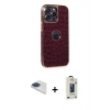 MARSİLYAN™- iPhone 13 Pro Max Kılıf Ufuk Form Prime - Siyah Bilvis Hayalet Cam Ekran Koruyucu + Pers Alüminyum Kamera Lens - LT