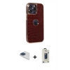 MARSİLYAN™- iPhone 13 Pro Max Kılıf Ufuk Form Prime - Siyah Bilvis Hayalet Cam Ekran Koruyucu + Pers Alüminyum Kamera Lens - LT
