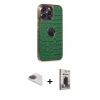 MARSİLYAN™- iPhone 13 Pro Max Kılıf Ufuk Form Prime - Siyah Bilvis Hayalet Cam Ekran Koruyucu + Pers Alüminyum Kamera Lens - GI