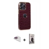 MARSİLYAN™- iPhone 13 Pro Max Kılıf Ufuk Form Prime - Siyah Bilvis Hayalet Cam Ekran Koruyucu + Pers Alüminyum Kamera Lens - GI