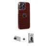 MARSİLYAN™- iPhone 13 Pro Max Kılıf Ufuk Form Prime - Siyah Bilvis Hayalet Cam Ekran Koruyucu + Rainbow Kamera Lens Koruma Cam - KI
