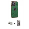 MARSİLYAN™- iPhone 13 Pro Max Kılıf Ufuk Form Prime - Siyah Bilvis Hayalet Cam Ekran Koruyucu + Rainbow Kamera Lens Koruma Cam - REGD