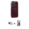 MARSİLYAN™- iPhone 13 Pro Max Kılıf Ufuk Form Prime - Siyah Bilvis Hayalet Cam Ekran Koruyucu + Rainbow Kamera Lens Koruma Cam - KI