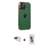 MARSİLYAN™- iPhone 13 Pro Max Kılıf Ufuk Form Prime - Siyah Joko 5D Cam + Kırmızı Pers Alüminyum Kamera Lens
