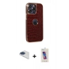 MARSİLYAN™- iPhone 13 Pro Max Kılıf Ufuk Form Prime - Siyah Joko 5D Cam + Pers Alüminyum Kamera Lens - LT