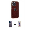 MARSİLYAN™- iPhone 13 Pro Max Kılıf Ufuk Form Prime - Siyah Joko 5D Cam + Neon Fosforlu Kamera Lens - MI