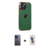 MARSİLYAN™- iPhone 13 Pro Max Kılıf Ufuk Form Prime - Siyah Joko 5D Cam + Neon Fosforlu Kamera Lens - MI
