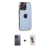 MARSİLYAN™- iPhone 13 Pro Max Kılıf Ufuk Form Prime - Siyah Joko 5D Cam + Neon Fosforlu Kamera Lens - MI