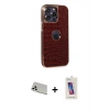 MARSİLYAN™- iPhone 13 Pro Max Kılıf Ufuk Form Prime - Siyah Joko 5D Cam + Rainbow Kamera Lens Koruma Cam - BZ