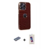 MARSİLYAN™- iPhone 13 Pro Max Kılıf Ufuk Form Prime - Siyah Joko 5D Cam + Renkli Kamera Lens Koruma Cam - YL