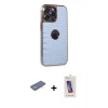 MARSİLYAN™- iPhone 13 Pro Max Kılıf Ufuk Form Prime - Siyah Joko 5D Cam + Renkli Kamera Lens Koruma Cam - YL