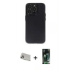 MARSİLYAN™- iPhone 13 Pro Max Kılıf Ufuk Minimal Özel Seri - Şeffaf 360 Full Body Arka Koruyucu + Rainbow Kamera Lens Koruma Cam - BZ