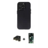 MARSİLYAN™- iPhone 13 Pro Max Kılıf Ufuk Minimal Özel Seri - Şeffaf 360 Full Body Arka Koruyucu + Raze Metal Kamera Lens - GD
