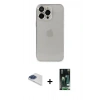 MARSİLYAN™- iPhone 13 Pro Max Kılıf Ufuk Minimal Özel Seri - Şeffaf 360 Full Body Arka Koruyucu + Lacivert Pers Alüminyum Kamera Lens