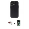 MARSİLYAN™- iPhone 13 Pro Max Kılıf Ufuk Minimal Özel Seri - Şeffaf 360 Full Body Arka Koruyucu + Pers Alüminyum Kamera Lens - KI