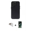 MARSİLYAN™- iPhone 13 Pro Max Kılıf Ufuk Minimal Özel Seri - Şeffaf 360 Full Body Arka Koruyucu + Pers Alüminyum Kamera Lens - GD