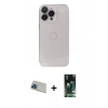 MARSİLYAN™- iPhone 13 Pro Max Kılıf Ufuk Minimal Özel Seri - Şeffaf 360 Full Body Arka Koruyucu + Rainbow Kamera Lens Koruma Cam - MI