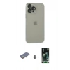 MARSİLYAN™- iPhone 13 Pro Max Kılıf Ufuk Minimal Özel Seri - Şeffaf 360 Full Body Arka Koruyucu + Renkli Kamera Lens Koruma Cam - SI