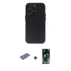 MARSİLYAN™- iPhone 13 Pro Max Kılıf Ufuk Minimal Özel Seri - Şeffaf 360 Full Body Arka Koruyucu + Renkli Kamera Lens Koruma Cam - PE