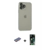 MARSİLYAN™- iPhone 13 Pro Max Kılıf Ufuk Minimal Özel Seri - Şeffaf 360 Full Body Arka Koruyucu + Renkli Kamera Lens Koruma Cam - TU