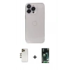 MARSİLYAN™- iPhone 13 Pro Max Kılıf Ufuk Minimal Özel Seri - Şeffaf 360 Full Body Arka Koruyucu + Shine Kamera Lens - GD