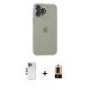 MARSİLYAN™- iPhone 13 Pro Max Kılıf Ufuk Minimal Özel Seri - Şeffaf Maxco Cam Ekran Koruyucu + Shine Kamera Lens - GD