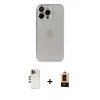 MARSİLYAN™- iPhone 13 Pro Max Kılıf Ufuk Minimal Özel Seri - Şeffaf Maxco Cam Ekran Koruyucu + Shine Kamera Lens - GD