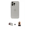 MARSİLYAN™- iPhone 13 Pro Max Kılıf Ufuk Minimal Özel Seri - Şeffaf Maxco Cam Ekran Koruyucu + Kırmızı Rainbow Kamera Lens Koruma Cam