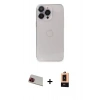 MARSİLYAN™- iPhone 13 Pro Max Kılıf Ufuk Minimal Özel Seri - Şeffaf Maxco Cam Ekran Koruyucu + Kırmızı Rainbow Kamera Lens Koruma Cam
