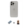 MARSİLYAN™- iPhone 13 Pro Max Kılıf Ufuk Minimal Özel Seri - Şeffaf Maxco Cam Ekran Koruyucu + Mor Metal Kamera Lens Koruma Cam