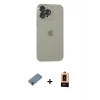 MARSİLYAN™- iPhone 13 Pro Max Kılıf Ufuk Minimal Özel Seri - Şeffaf Maxco Cam Ekran Koruyucu + Mor Metal Kamera Lens Koruma Cam