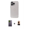 MARSİLYAN™- iPhone 13 Pro Max Kılıf Ufuk Minimal Özel Seri - Şeffaf Maxco Cam Ekran Koruyucu + Neon Fosforlu Kamera Lens - YL