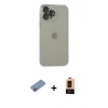 MARSİLYAN™- iPhone 13 Pro Max Kılıf Ufuk Minimal Özel Seri - Şeffaf Maxco Cam Ekran Koruyucu + Pembe Shine Kamera Lens Koruma Cam