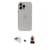 MARSİLYAN™- iPhone 13 Pro Max Kılıf Ufuk Minimal Özel Seri - Şeffaf Maxco Cam Ekran Koruyucu + Pers Alüminyum Kamera Lens - GD