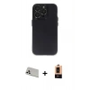 MARSİLYAN™- iPhone 13 Pro Max Kılıf Ufuk Minimal Özel Seri - Şeffaf Maxco Cam Ekran Koruyucu + Rainbow Kamera Lens Koruma Cam - BZ