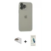 MARSİLYAN™- iPhone 13 Pro Max Kılıf Ufuk Minimal Özel Seri - Şeffaf Pasifik Cam Ekran Koruyucu + Pers Alüminyum Kamera Lens - GD
