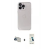 MARSİLYAN™- iPhone 13 Pro Max Kılıf Ufuk Minimal Özel Seri - Şeffaf Pasifik Cam Ekran Koruyucu + Rainbow Kamera Lens Koruma Cam - MI