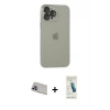 MARSİLYAN™- iPhone 13 Pro Max Kılıf Ufuk Minimal Özel Seri - Şeffaf Pasifik Cam Ekran Koruyucu + Rainbow Kamera Lens Koruma Cam - MR