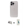 MARSİLYAN™- iPhone 13 Pro Max Kılıf Ufuk Minimal Özel Seri - Şeffaf Pasifik Cam Ekran Koruyucu + Rainbow Kamera Lens Koruma Cam - MR
