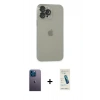 MARSİLYAN™- iPhone 13 Pro Max Kılıf Ufuk Minimal Özel Seri - Şeffaf Pasifik Cam Ekran Koruyucu + Neon Fosforlu Kamera Lens - MI