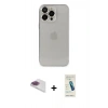 MARSİLYAN™- iPhone 13 Pro Max Kılıf Ufuk Minimal Özel Seri - Şeffaf Pasifik Cam Ekran Koruyucu + Pers Alüminyum Kamera Lens - GI