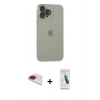 MARSİLYAN™- iPhone 13 Pro Max Kılıf Ufuk Minimal Özel Seri - Şeffaf Pasifik Cam Ekran Koruyucu + Pers Alüminyum Kamera Lens - KI